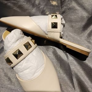 Michael Kors Wren Studded Flats Cream Size 6